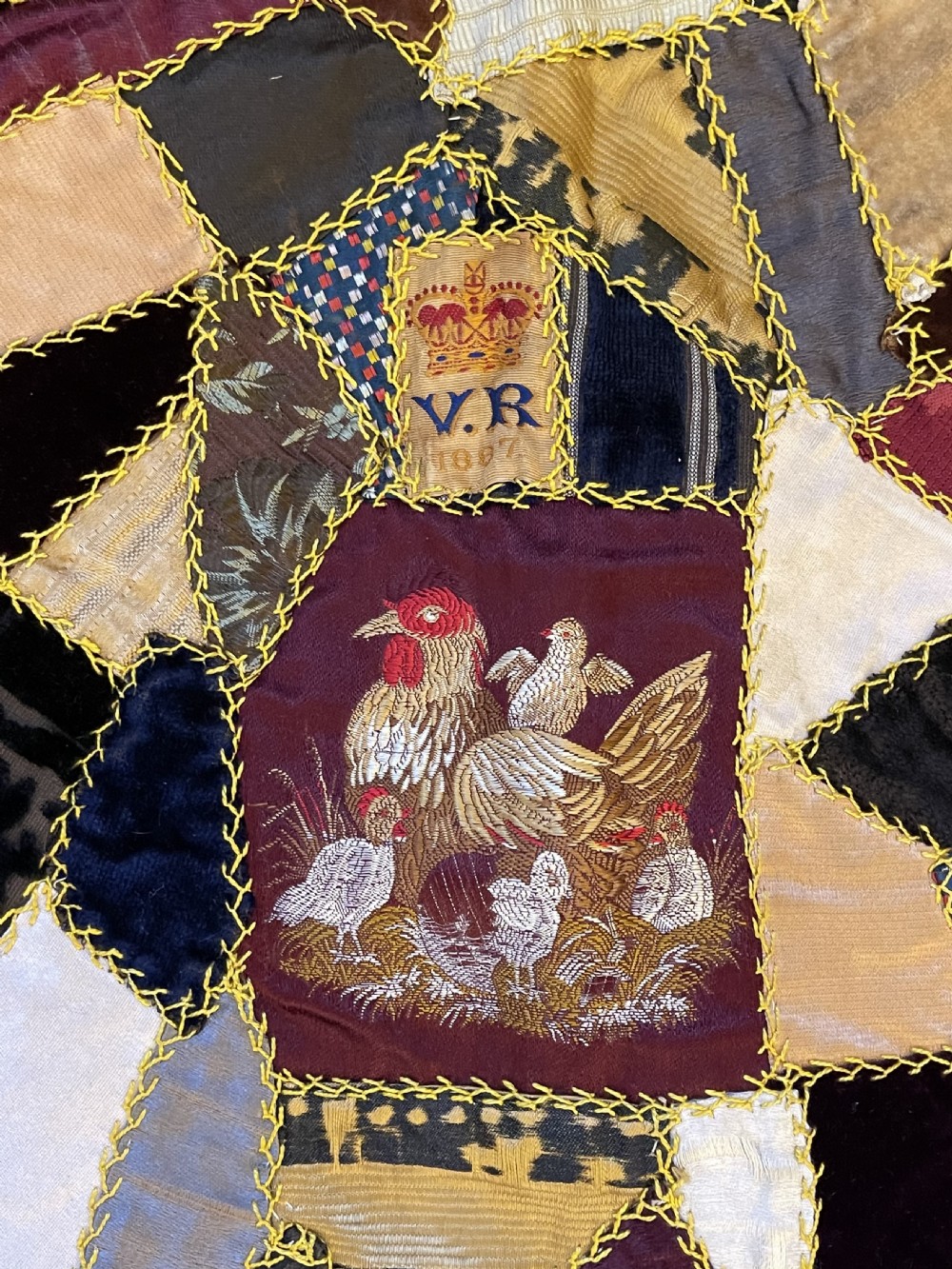 Victorian crazy quilt View II