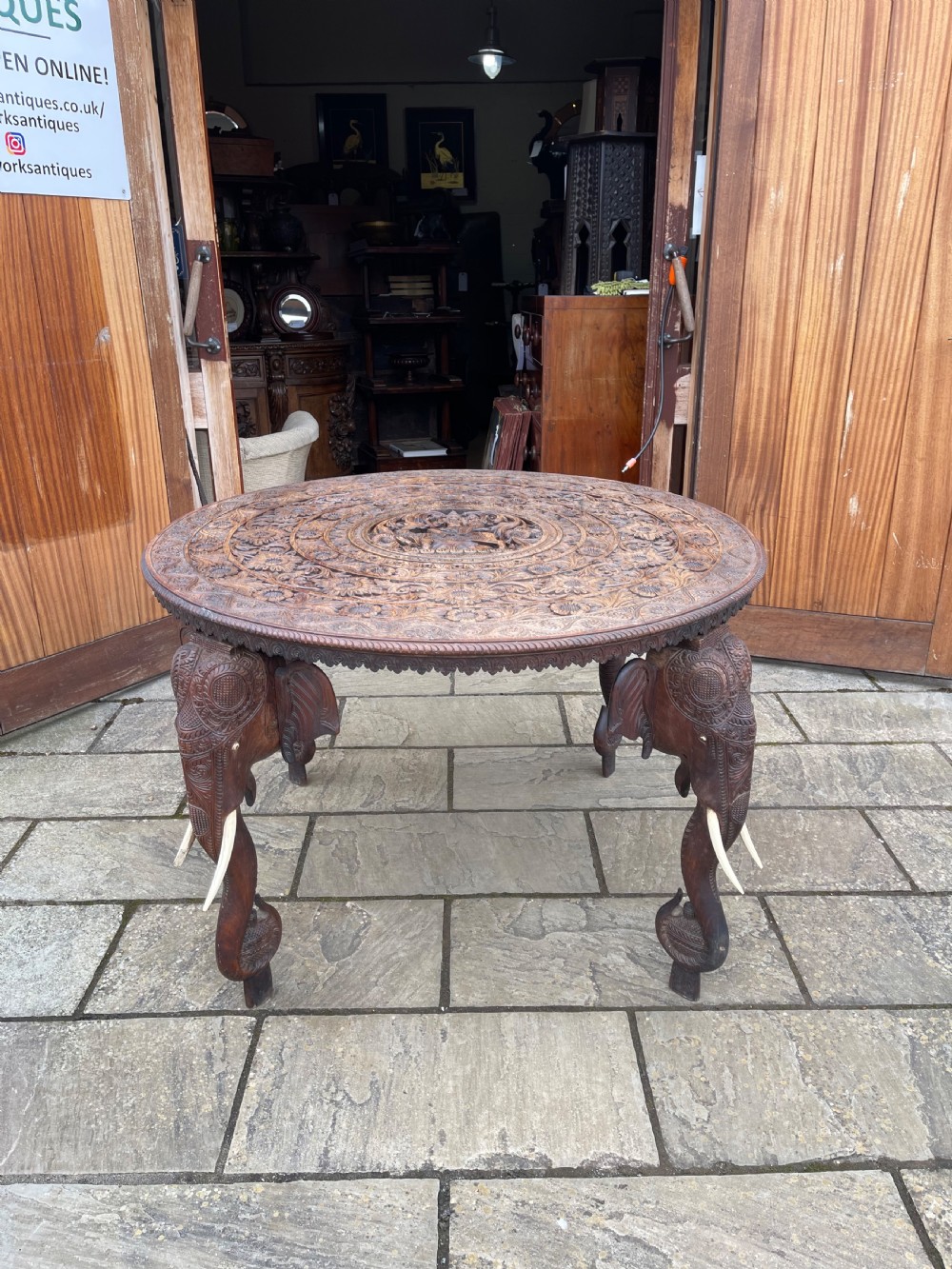 Exceptionally large elephant table 