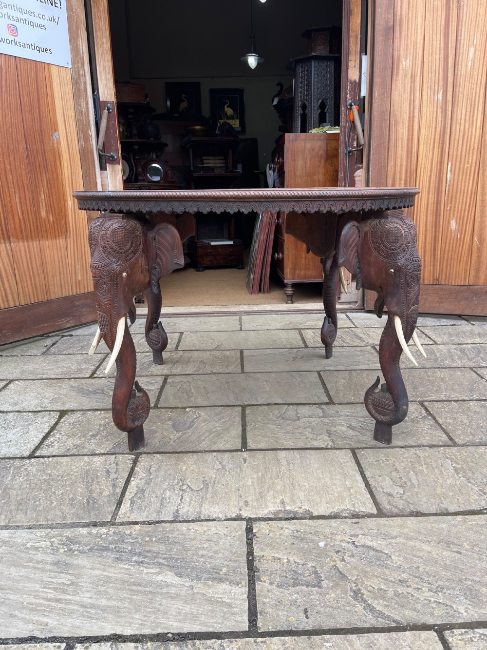 Exceptionally large elephant table  View IV