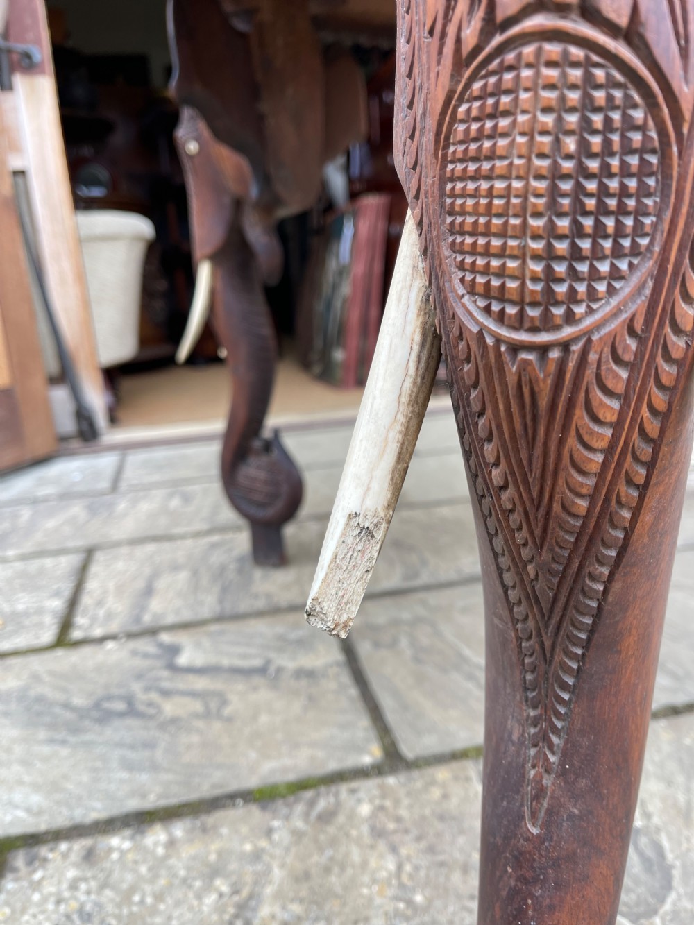 Exceptionally large elephant table  View V