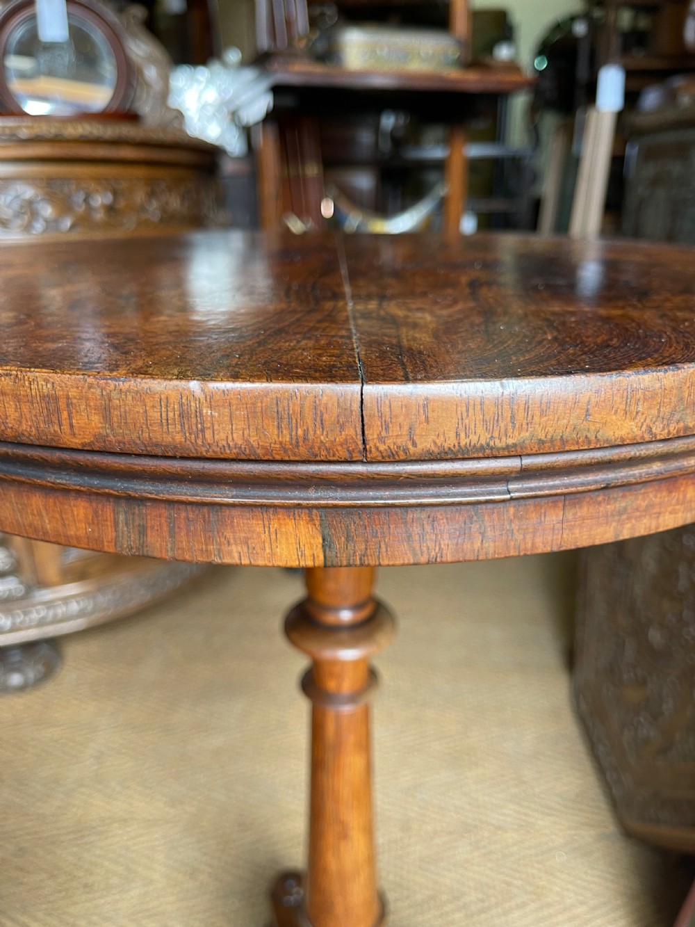 Nineteenth century Rosewood pedestal table  View II