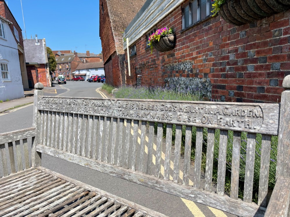 Heals of London teak bench View VII