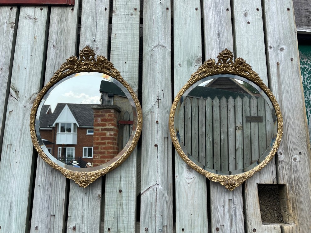 Pair of gilt mirrors 