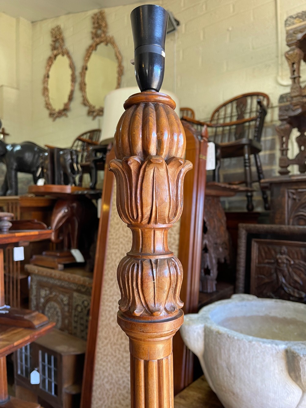 Kashmiri Walnut standard lamp View III