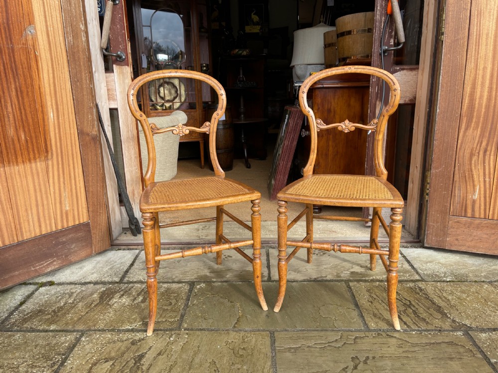 Pair of Birdseye Maple chairs 