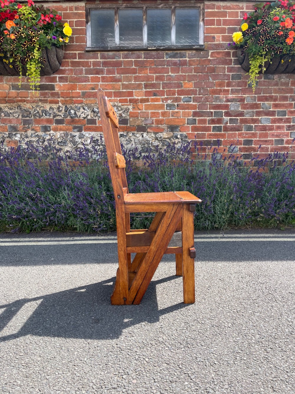 Oak metamorphic chair  View VII