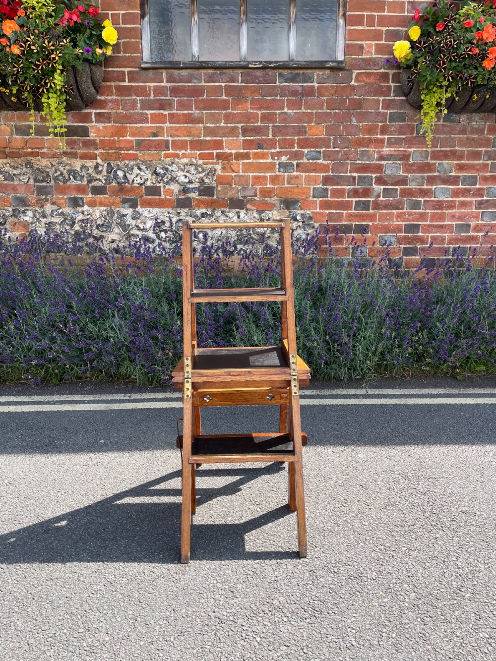 Oak metamorphic chair  View VIII
