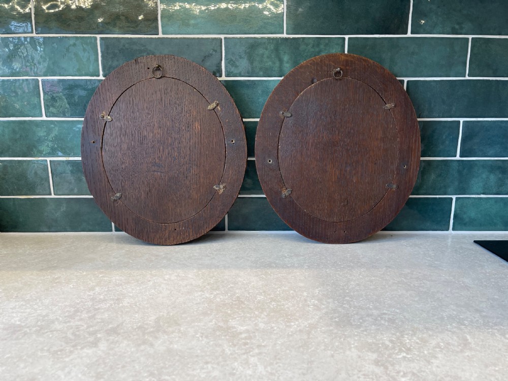Pair of small carved oak mirrors  View IV