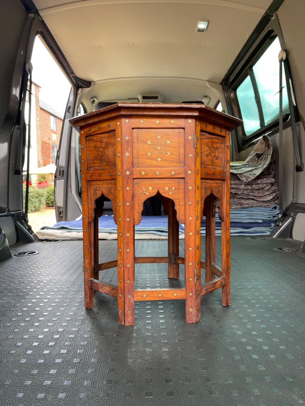 Brass inlaid Hoshiarpur table 
