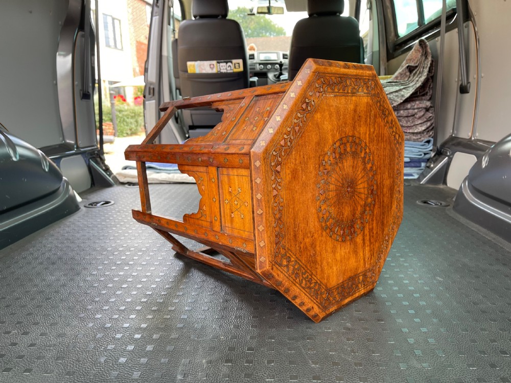 Brass inlaid Hoshiarpur table  View II