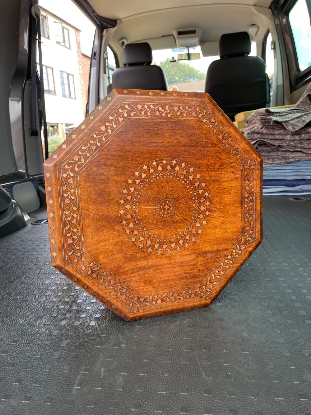 Brass inlaid Hoshiarpur table  View III