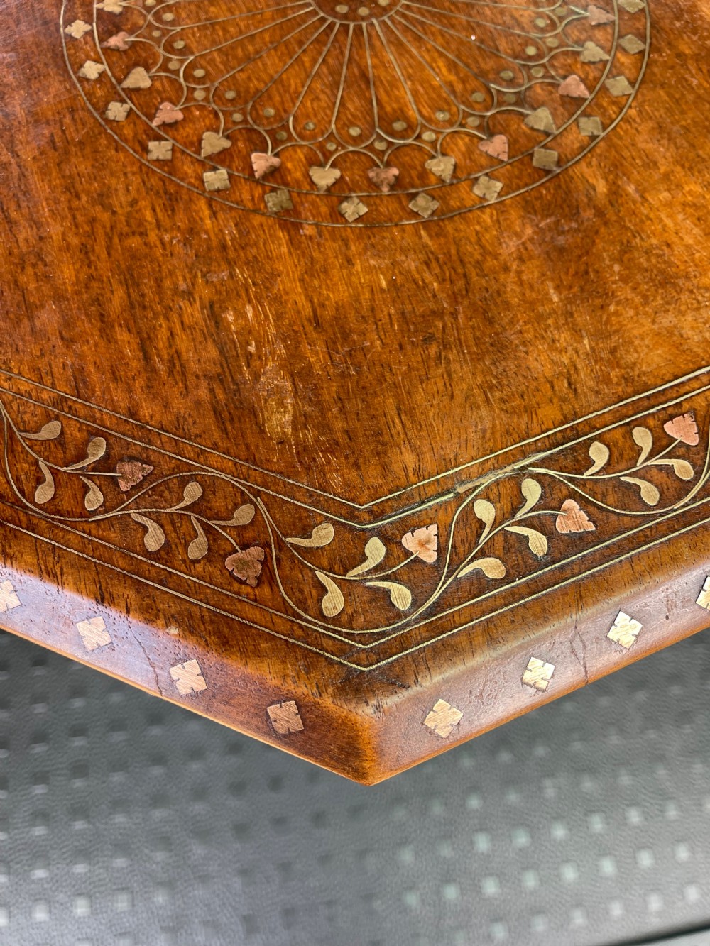 Brass inlaid Hoshiarpur table  View IV