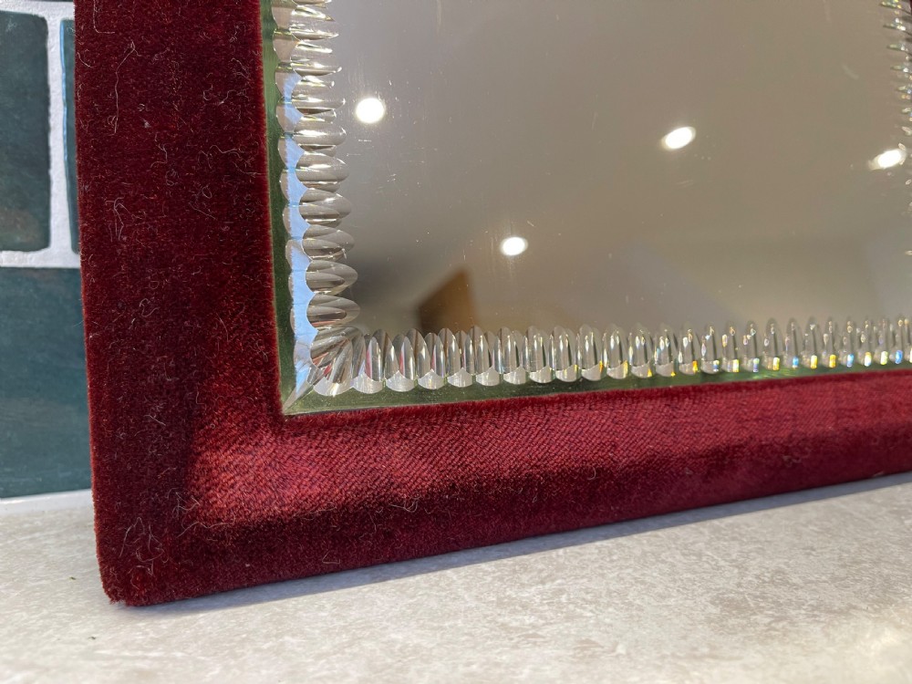 Victorian velvet mirror  View II