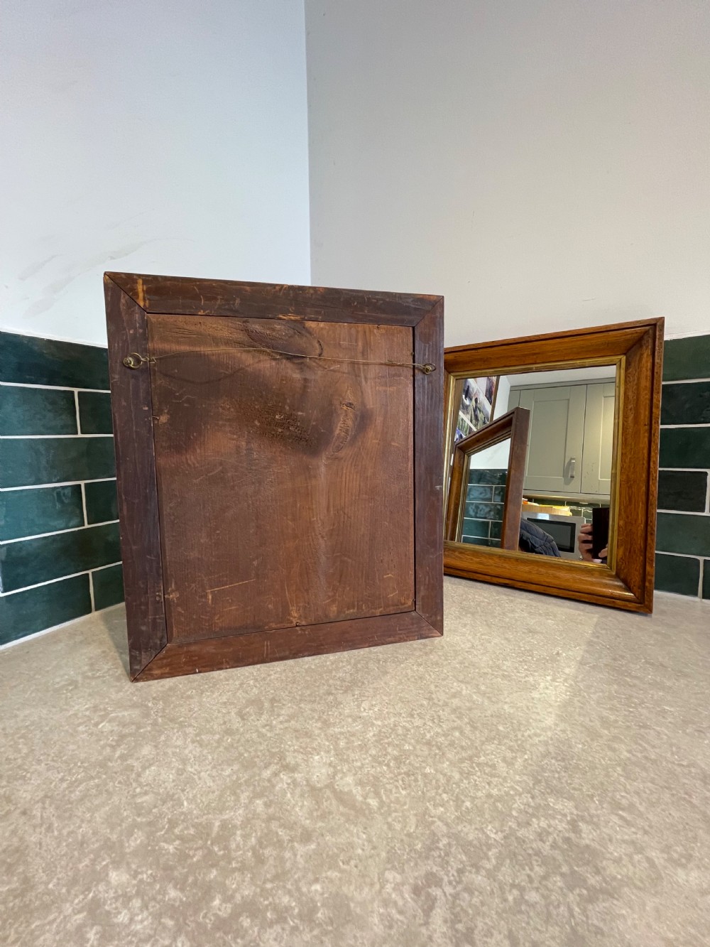 Three nineteenth century Oak mirrors  View II