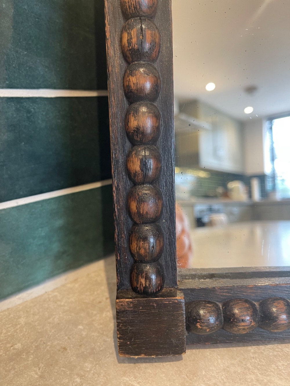 Victorian bobbin turned mirror  View II