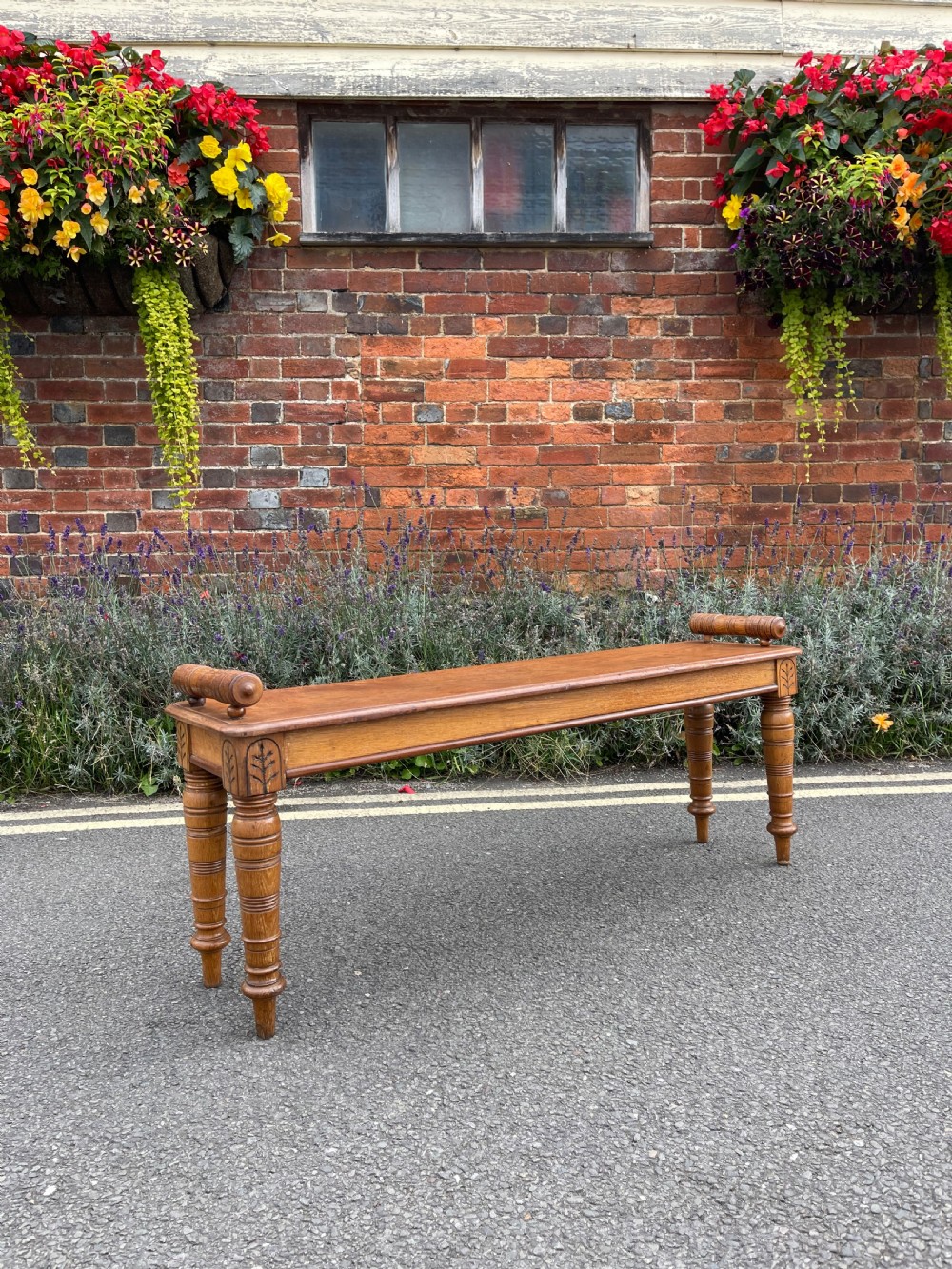 Victorian hall bench