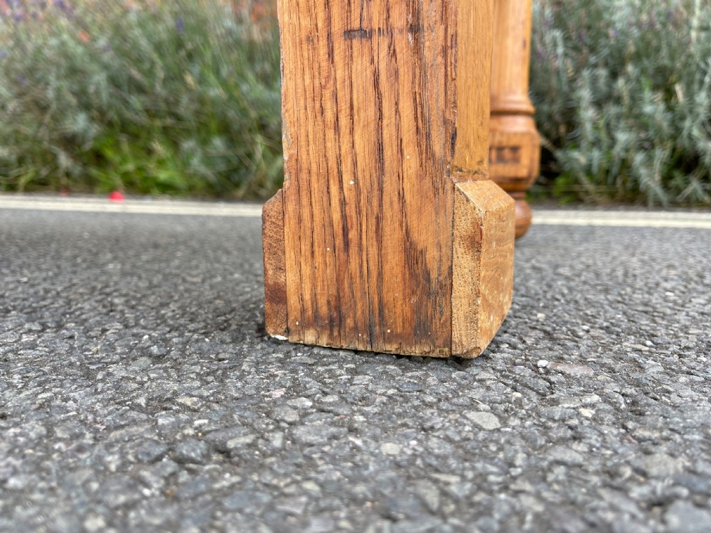 Nineteenth century Oak hall bench  View VII