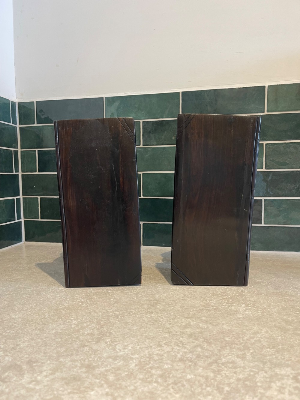 Ceylonese Ebony elephant bookends  View IV