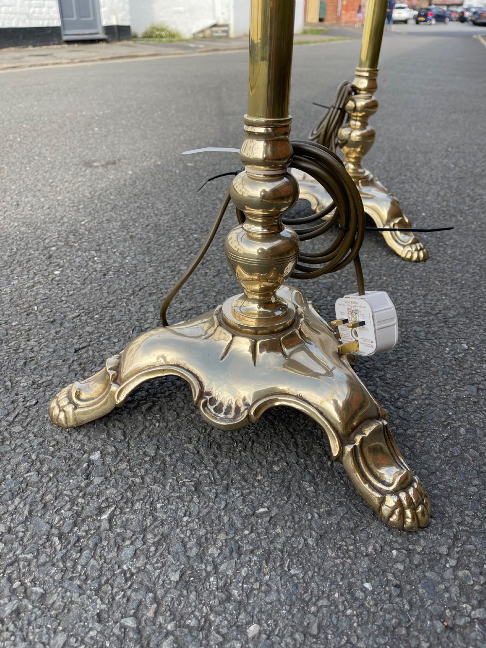 Pair of brass floor lamps  View IV