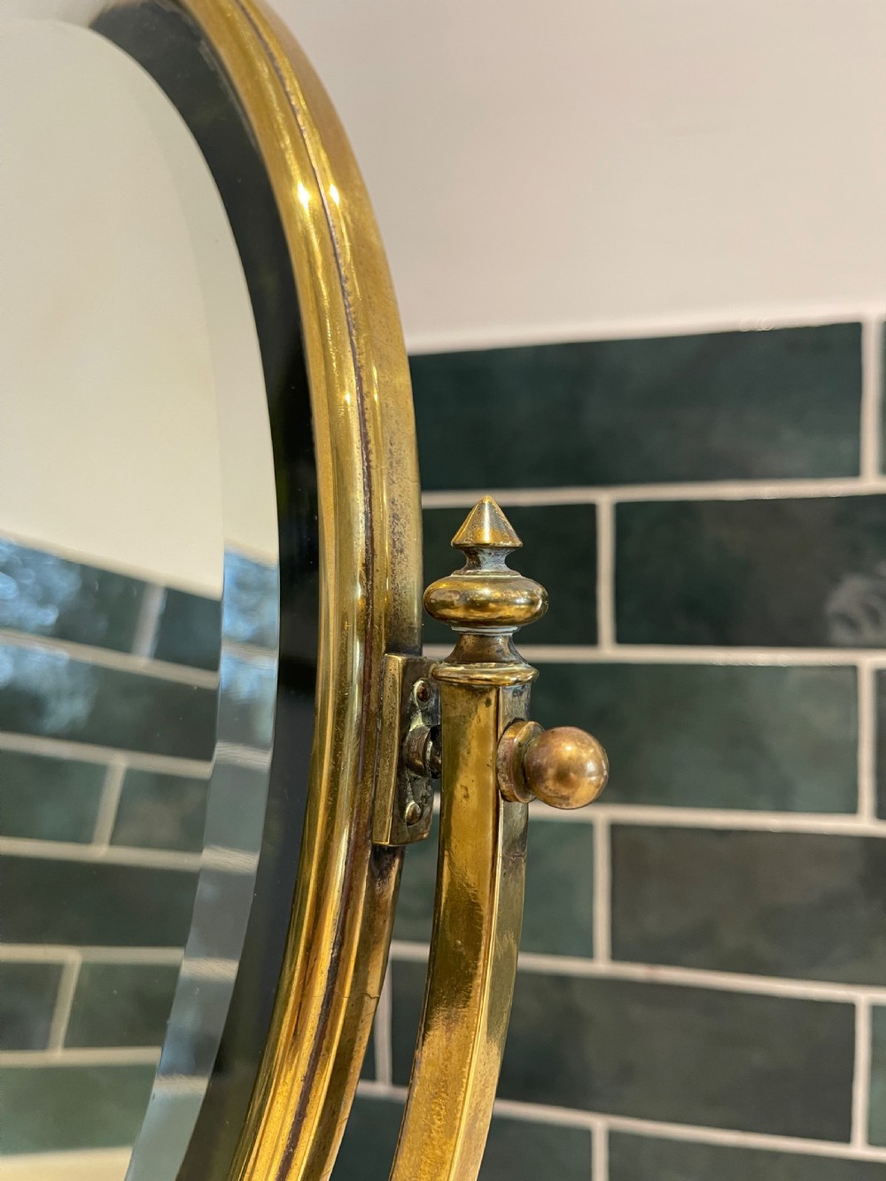 Brass vanity mirror  View II