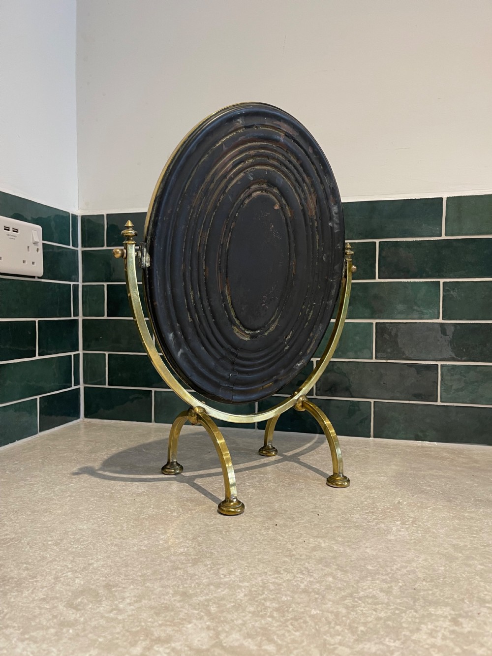 Brass vanity mirror  View IV