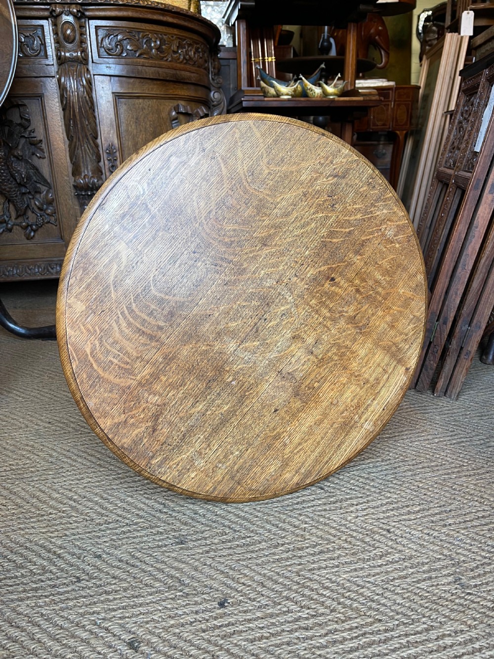 Nineteenth Century oak pedestal table  View II