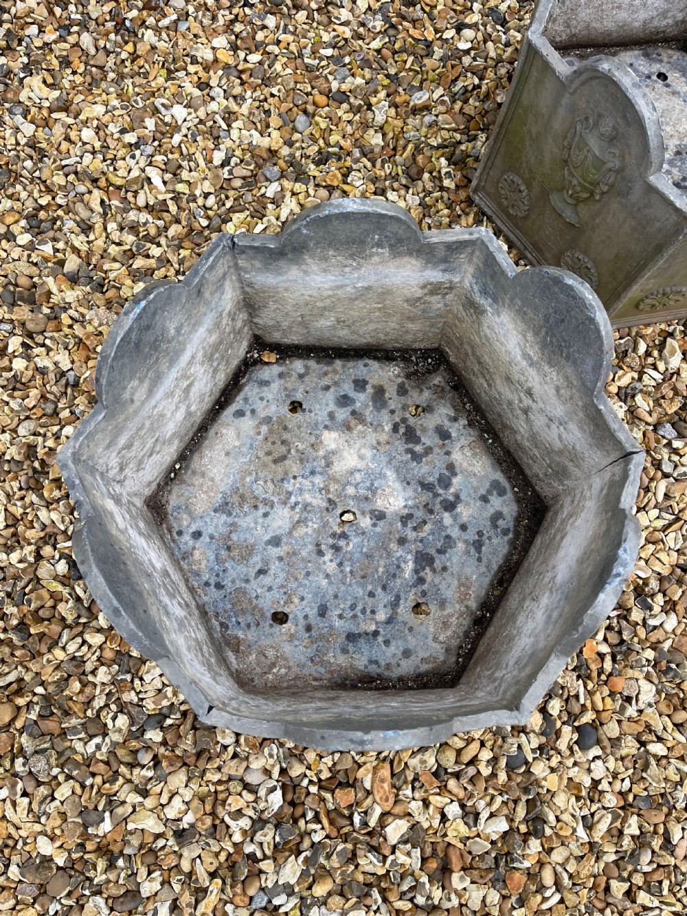 Pair of lead planters View III