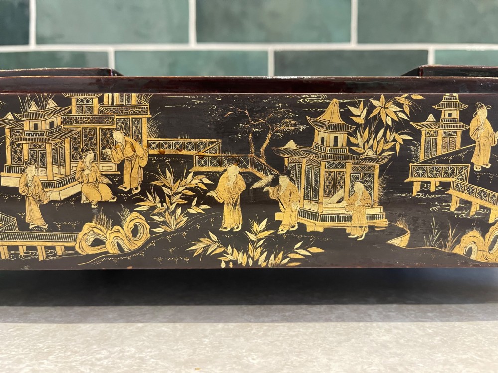 Chinese export lacquer gaming box View V