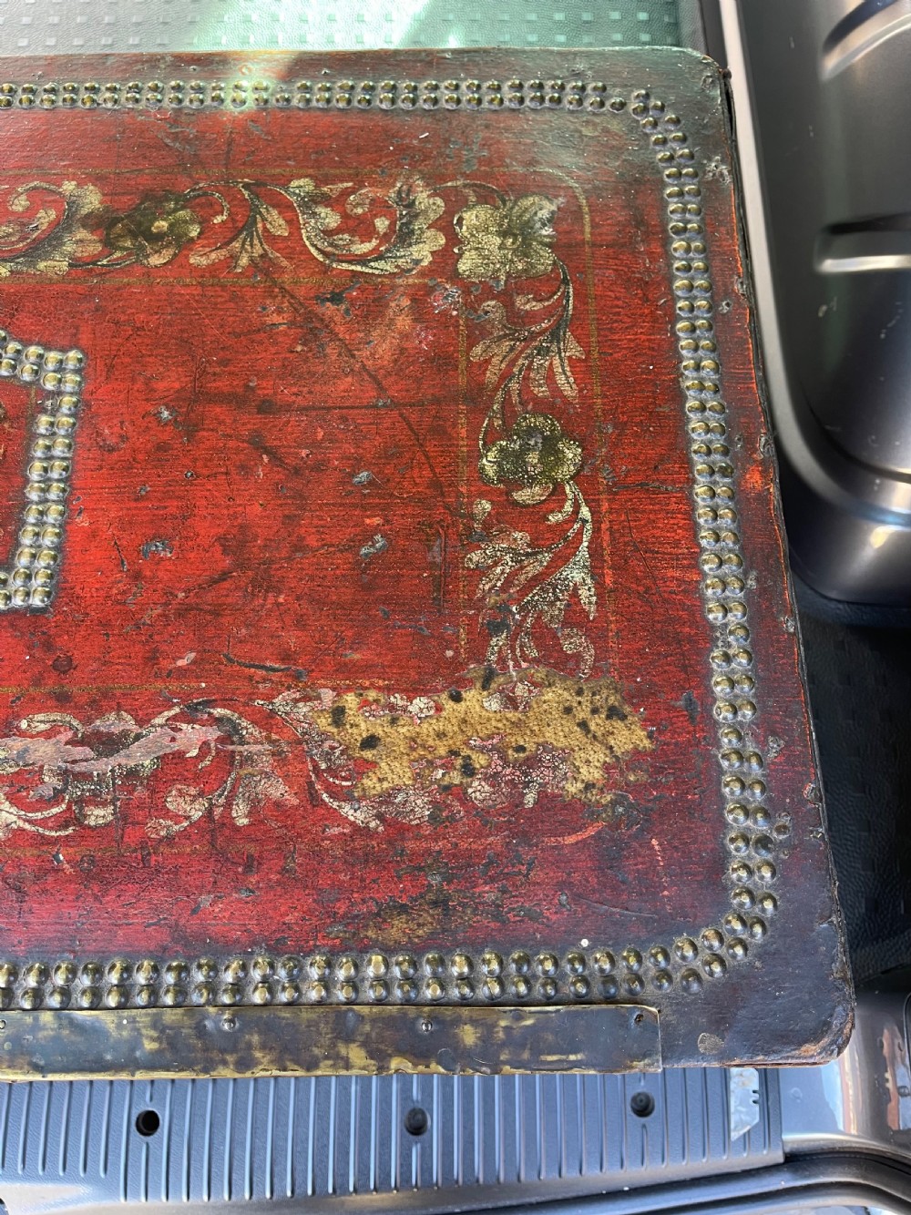 Chinese export painted camphor trunk View III