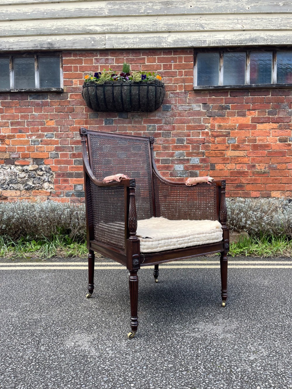 Nineteenth Century Mahogany bergere armchair 