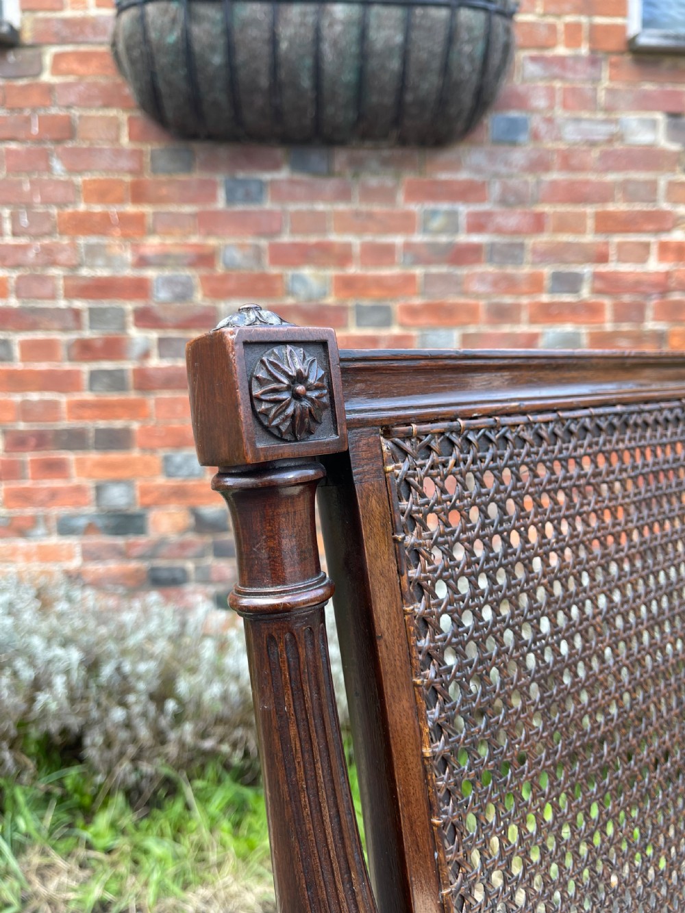 Nineteenth Century Mahogany bergere armchair  View V