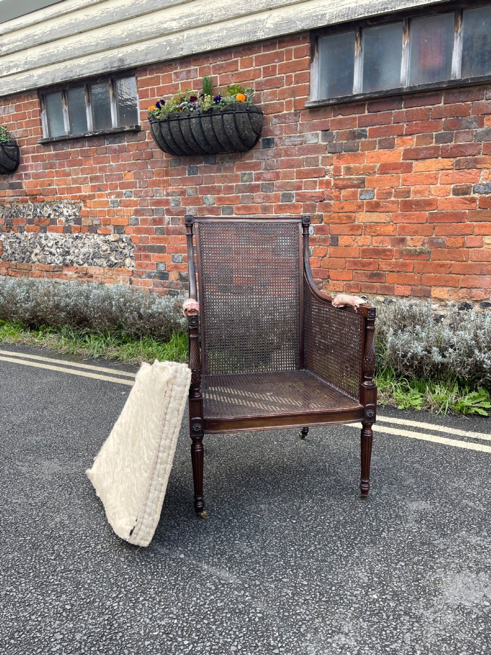 Nineteenth Century Mahogany bergere armchair  View VI