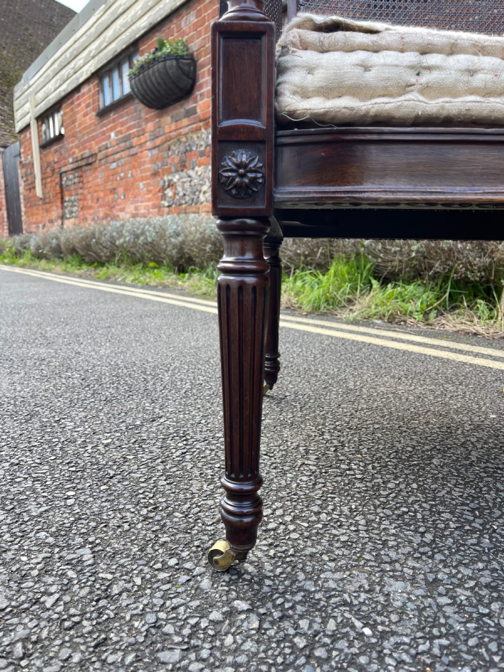 Nineteenth Century Mahogany bergere armchair  View VII