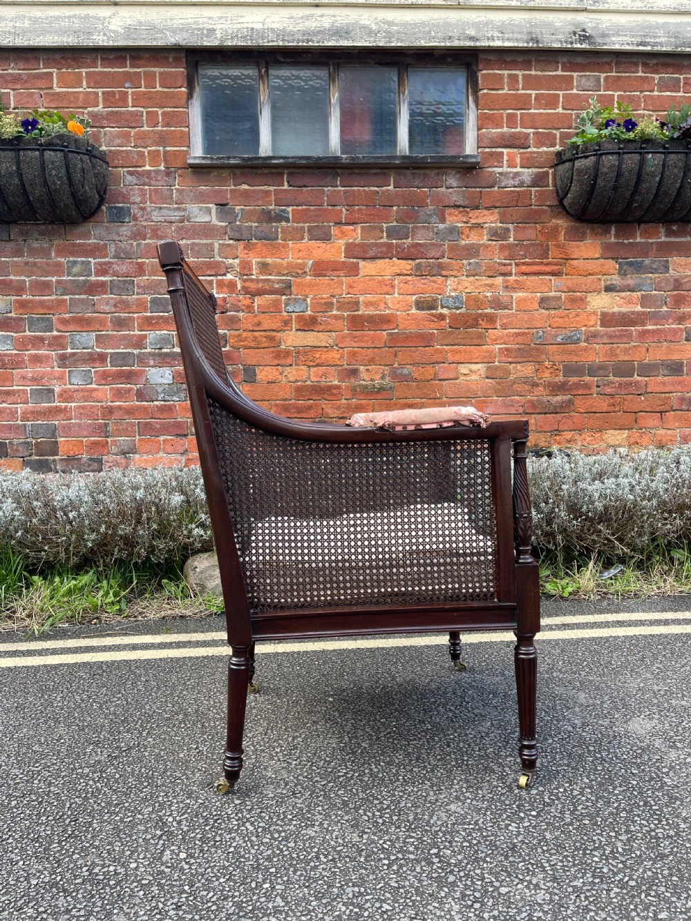 Nineteenth Century Mahogany bergere armchair  View VIII