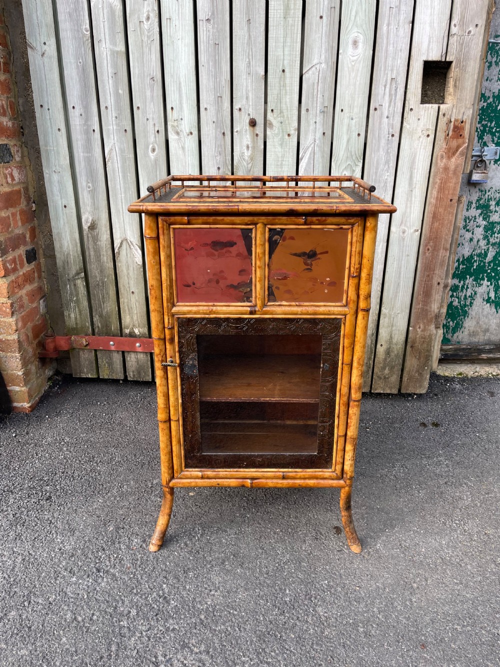 Victorian bamboo cabinet 