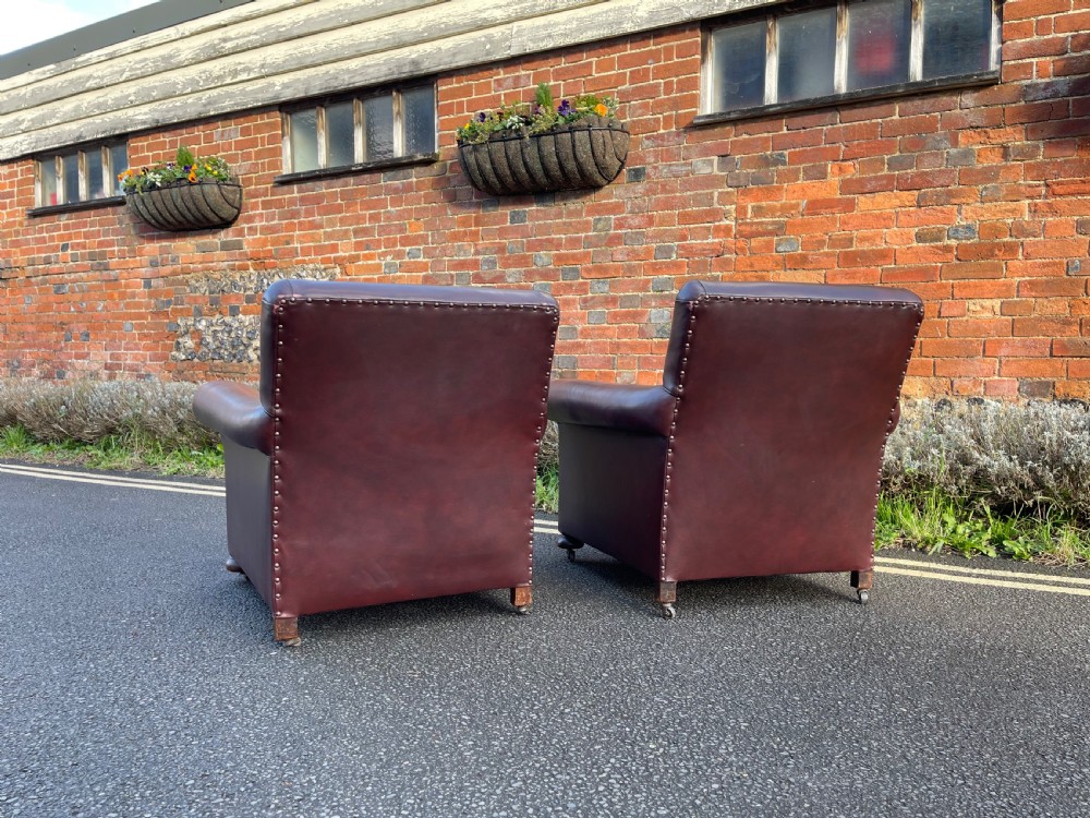 Pair of leather armchairs  View II