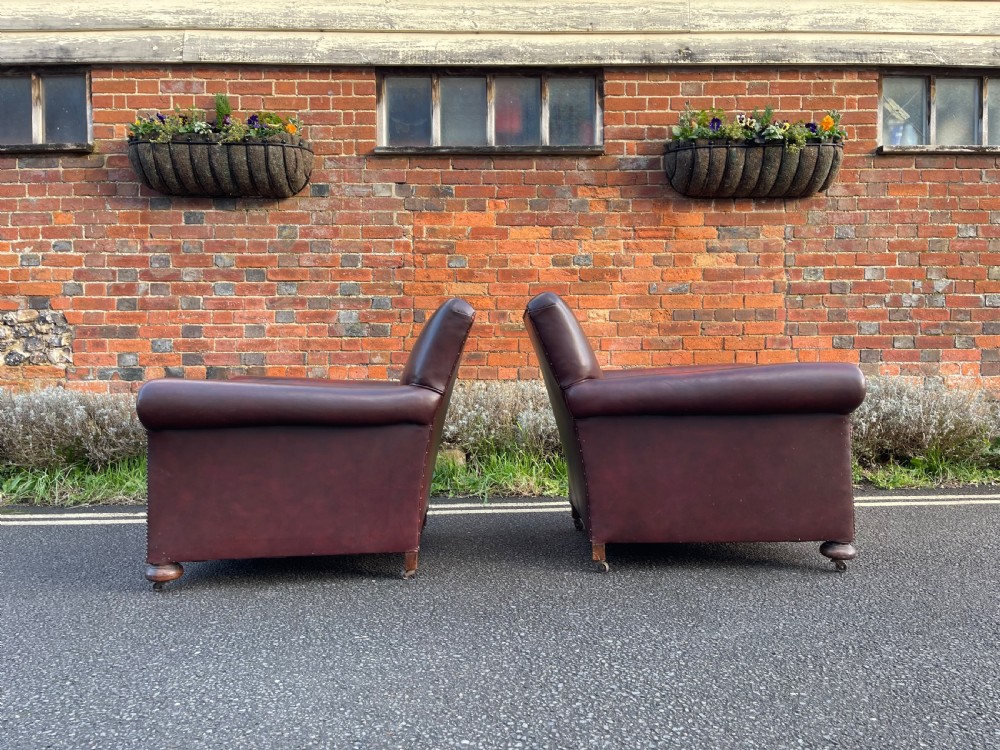 Pair of leather armchairs  View III