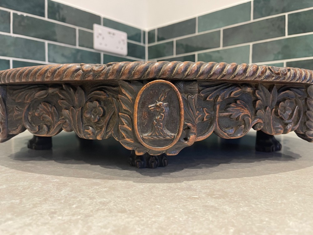 Anglo Indian teak lazy susan View IX