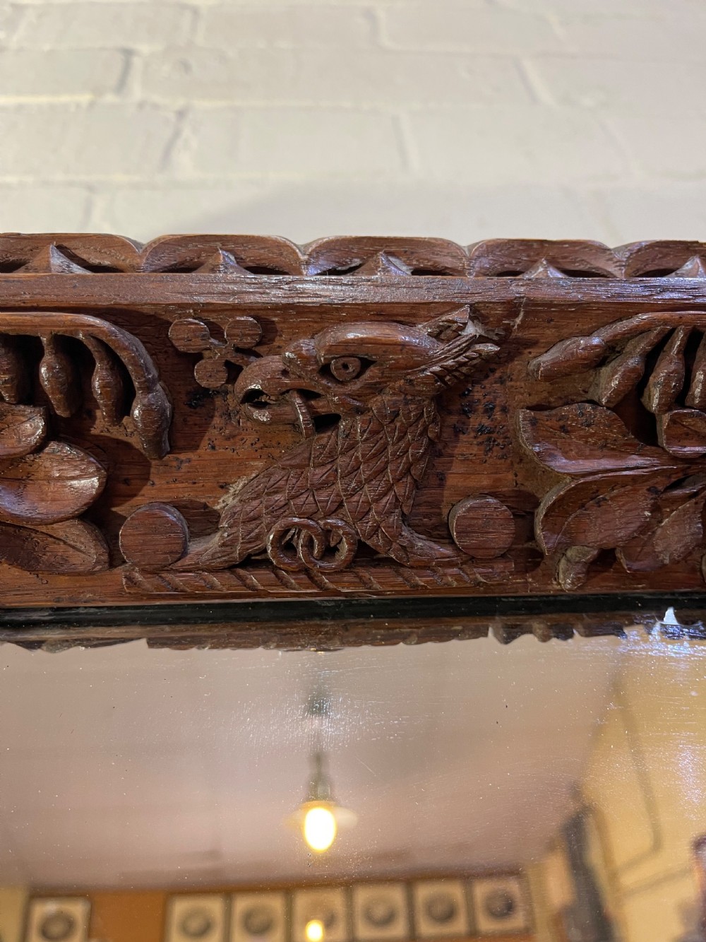 Arts and crafts oak mirror  View VII