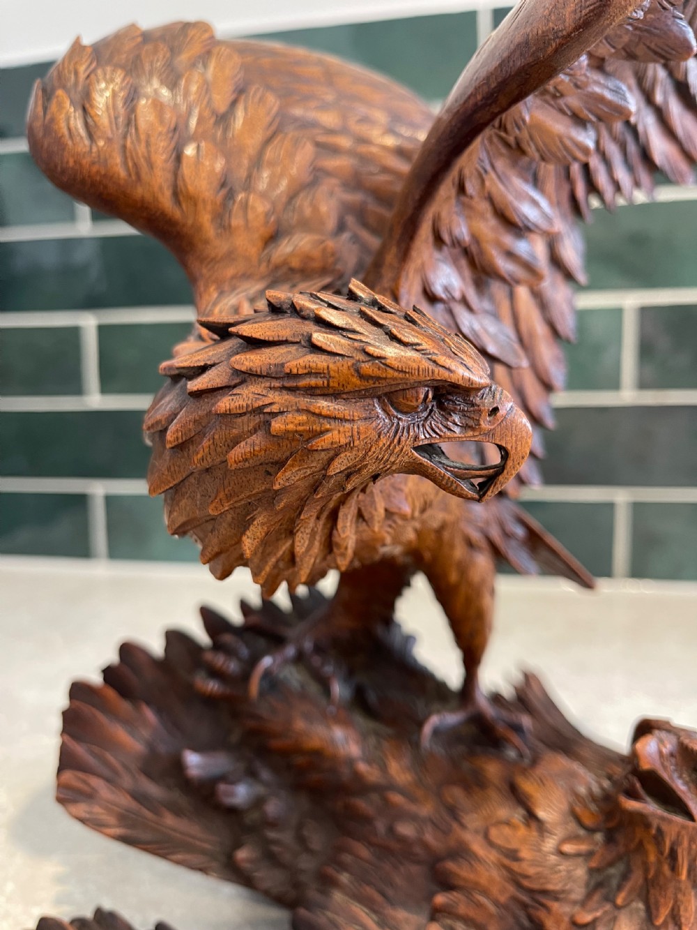 Black Forest eagle carving  View III