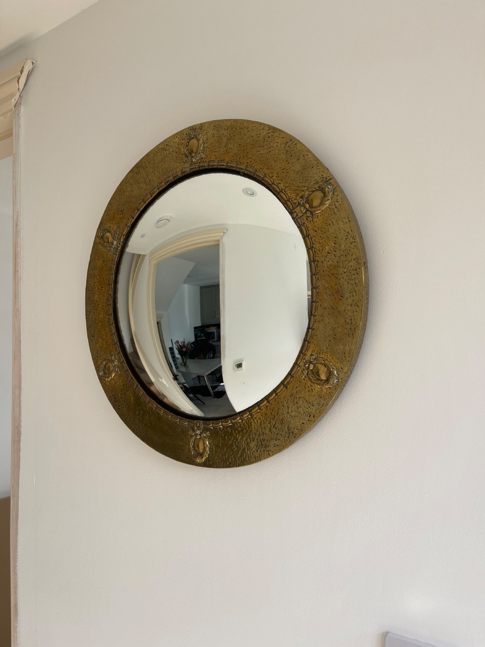 Brass convex mirror 