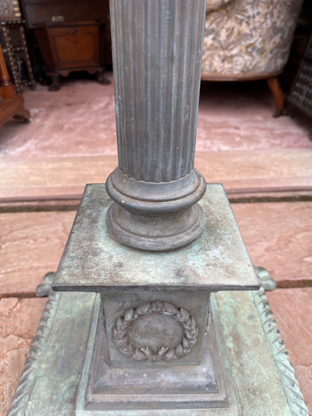 Corinthian column floor lamp.  View IV