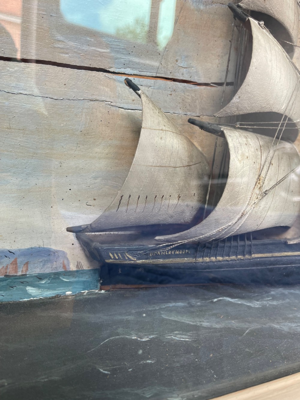 Very large nineteenth century ship diorama  View IV