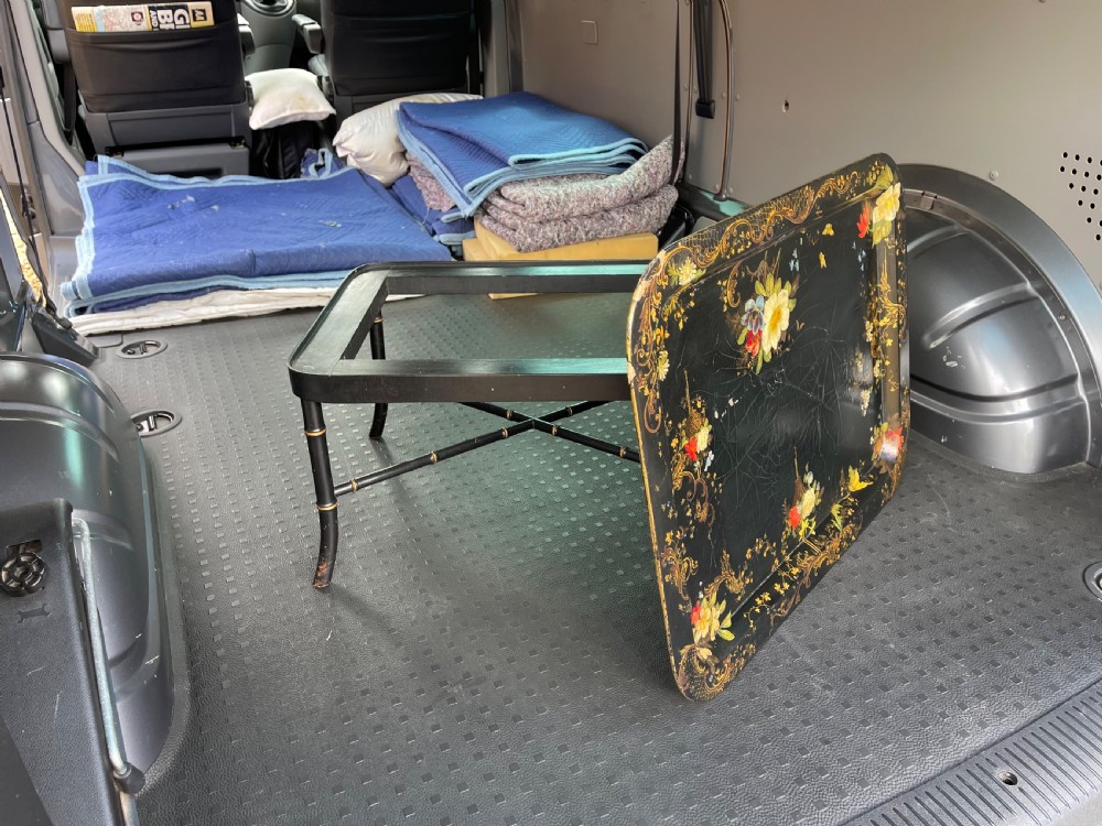 Papier-mache tray on stand  View VII