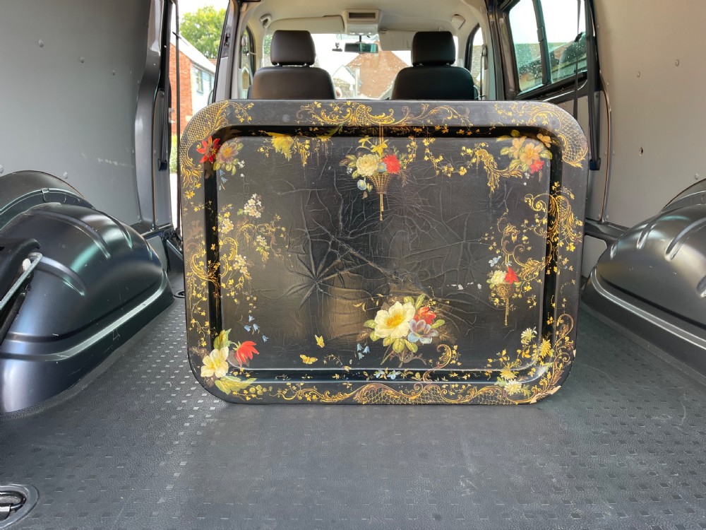 Papier-mache tray on stand  View VIII