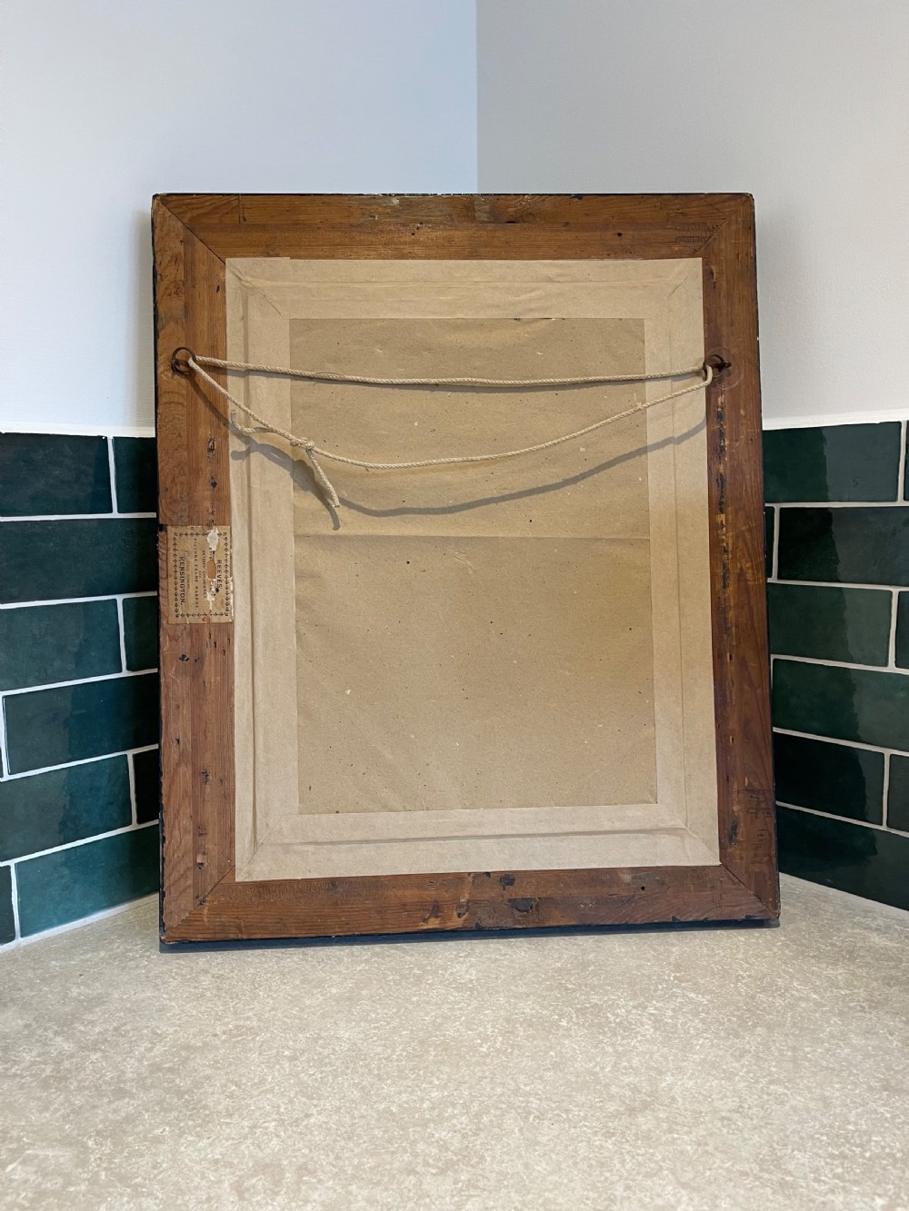 Ebonised ripple frame mirror  View III