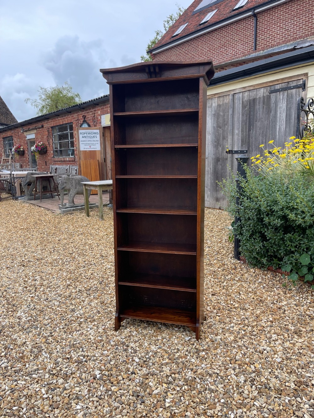 Tall oak bookcase 