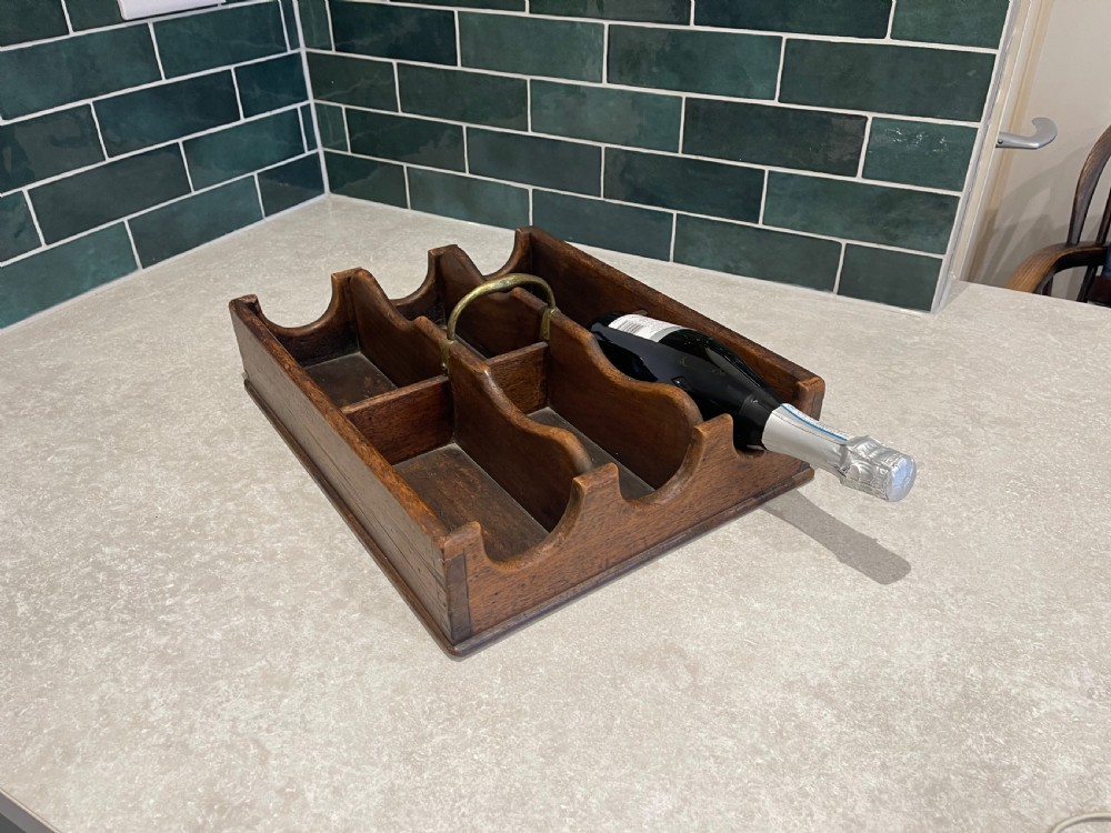 George III Mahogany bottle carrier 