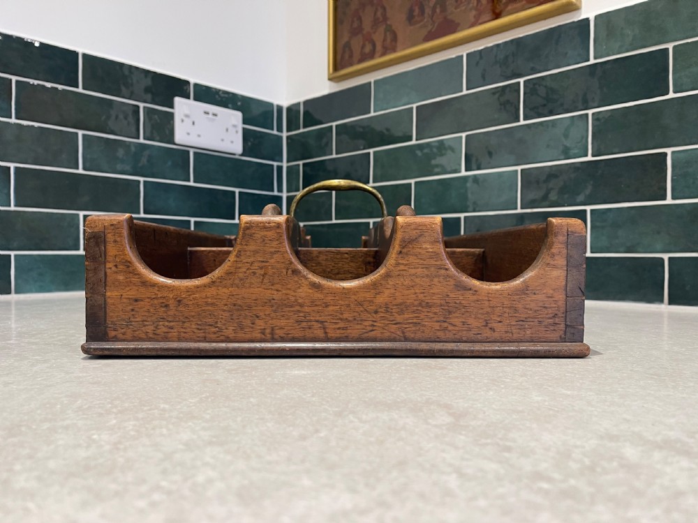 George III Mahogany bottle carrier  View II