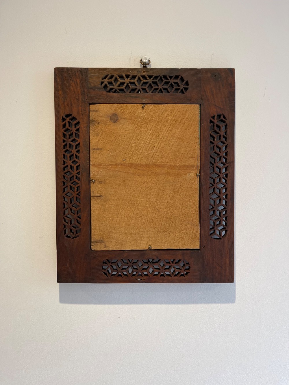 Small brass inlaid Hoshiarpur mirror  View III